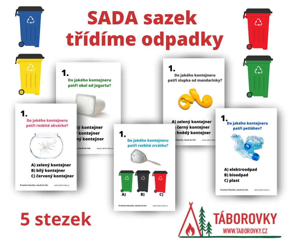 Sada krátkých stezek neboli sazek ke Dni Země třídíme odpadky